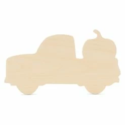 Buy ⭐ Woodpeckers Crafts, DIY Unfinished Wood 12" Pumpkin Truck Cutout Pack of 6 🛒