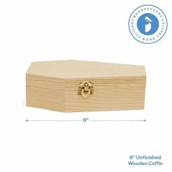 Hot Sale 😉 Woodpeckers Crafts, DIY Unfinished Wood 6" Coffin, Pack of 6 ✨ -Halloween Crafts Shop woodpeckers crafts diy unfinished wood 6 coffin pack of 614119836 a02NOWA